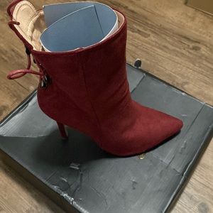 Worn once, wine color, size 6.5